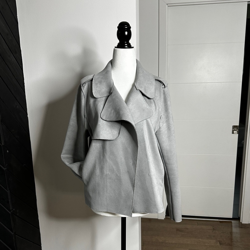 SUEDE GREY VEST H&M